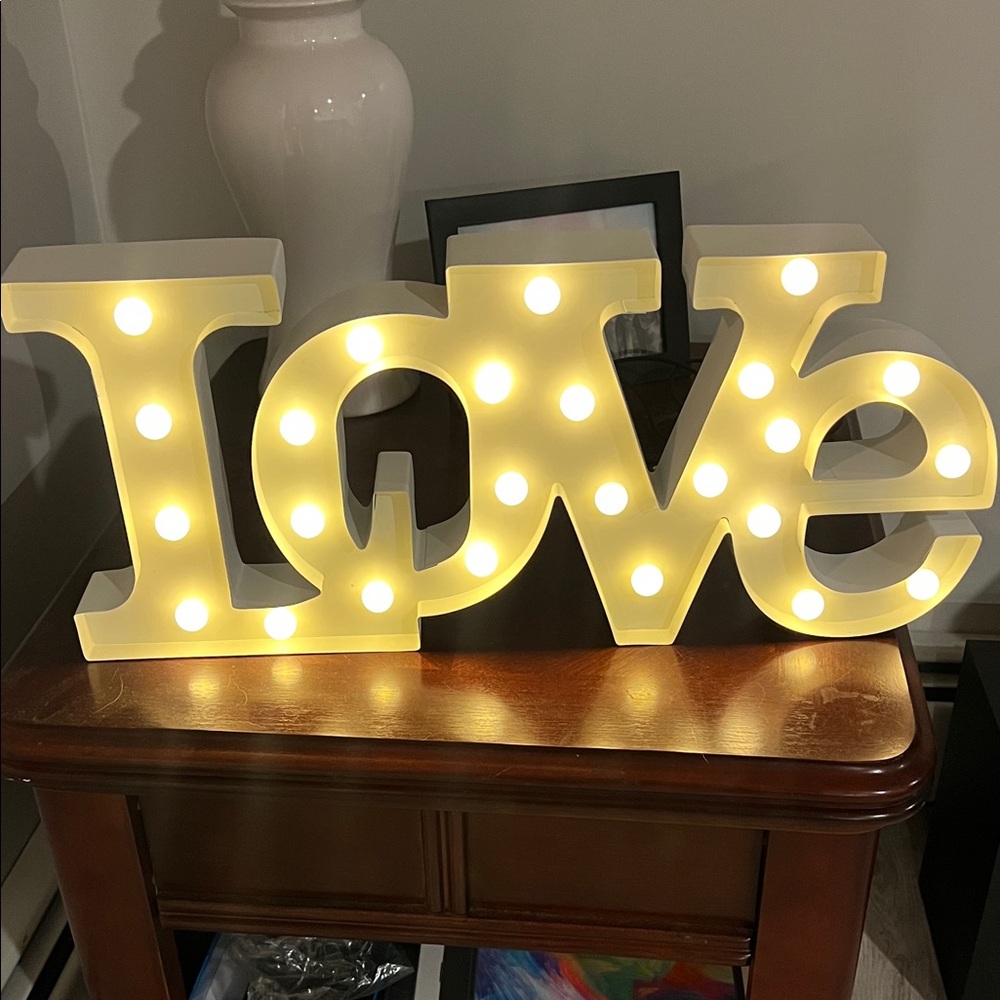 Luminous Love Sign - Warm White